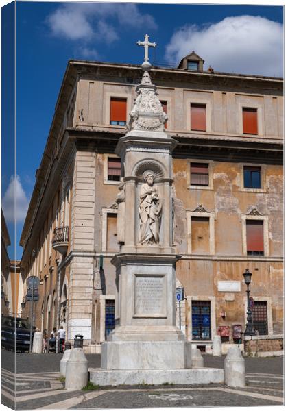 Guglia di Pio IX Monument in Rome Canvas Print by Artur Bogacki