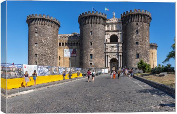 Castel Nuovo In Naples Canvas Print by Artur Bogacki