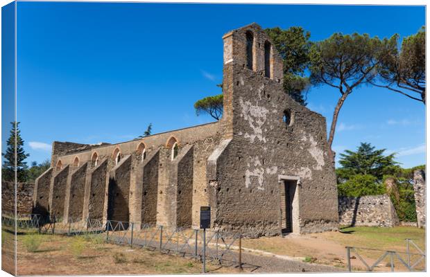 Saint Nicholas Church at Via Appia Antica in Rome Canvas Print by Artur Bogacki