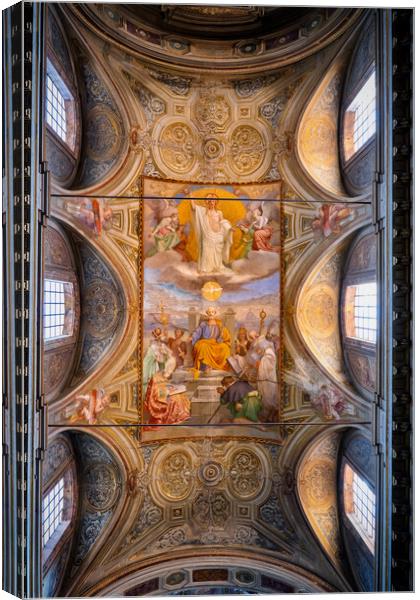 Church of San Rocco Vault in Rome Canvas Print by Artur Bogacki