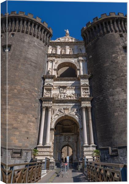 Castel Nuovo Triumphal Arch In Naples Canvas Print by Artur Bogacki