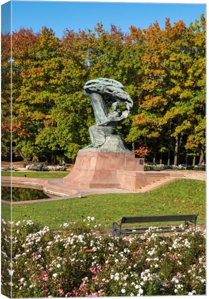  Frederic Chopin Monument In Warsaw Canvas Print by Artur Bogacki