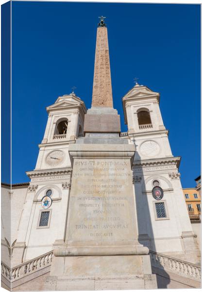 Sallustiano Obelisk In Rome Canvas Print by Artur Bogacki
