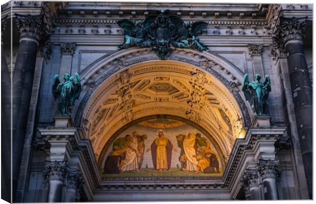 Tympanum With Christ Healer Of Berlin Cathedral Canvas Print by Artur Bogacki