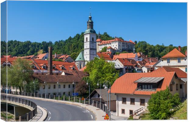 Town of Skofja Loka in Slovenia Canvas Print by Artur Bogacki