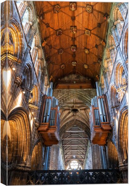 The Glasgow Cathedral Interior In Scotland Canvas Print by Artur Bogacki