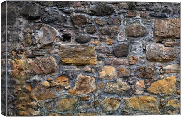 Old Stone Wall Of Greyfriars Kirkyard In Edinburgh Canvas Print by Artur Bogacki