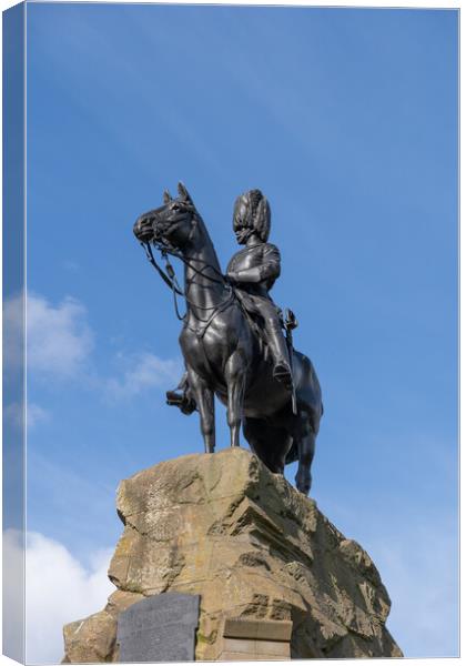 Royal Scots Greys Monument In Edinburgh Canvas Print by Artur Bogacki
