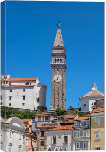 Old Town of Piran in Slovenia Canvas Print by Artur Bogacki