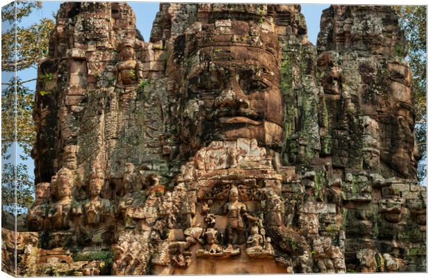 Victory Gate of Angkor Thom in Cambodia Canvas Print by Artur Bogacki