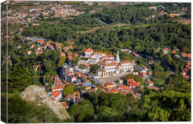 Sintra Town And Palace In Portugal Canvas Print by Artur Bogacki