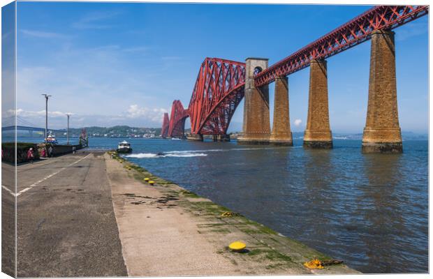 Forth Bridge On Firth Of Forth In Scotland Canvas Print by Artur Bogacki