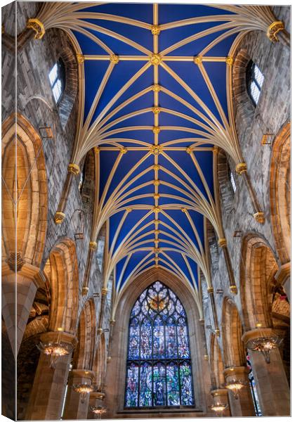 St. Giles Cathedral Vault In Edinburgh Canvas Print by Artur Bogacki