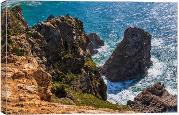 Cabo da Roca Coastline in Portugal Canvas Print by Artur Bogacki