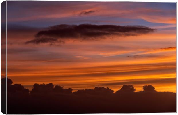 Sky At Sunset Cloudscape Backround Canvas Print by Artur Bogacki