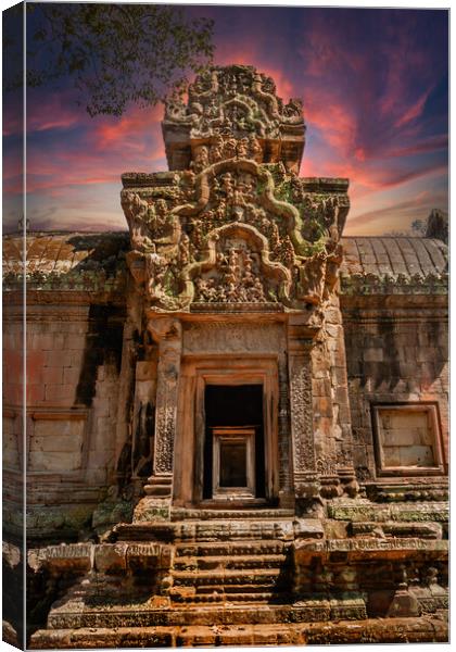 Thommanon Temple In Cambodia Canvas Print by Artur Bogacki