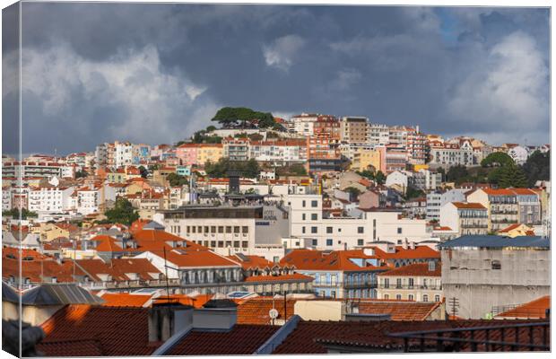 Lisbon Cityscape In Portugal Canvas Print by Artur Bogacki