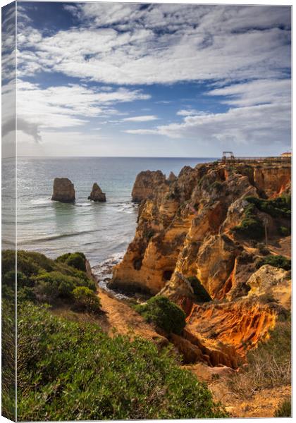 Algarve Coast with Ponta da Piedade in Portugal Canvas Print by Artur Bogacki