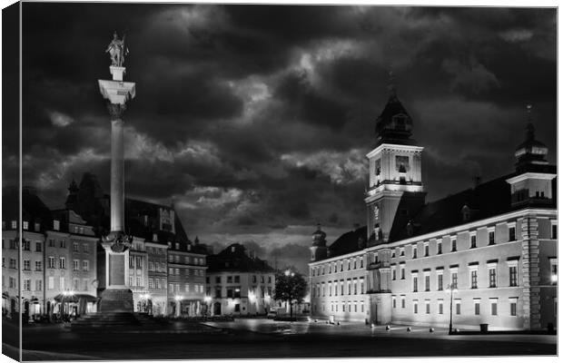 Evening In Old Town Of Warsaw Canvas Print by Artur Bogacki