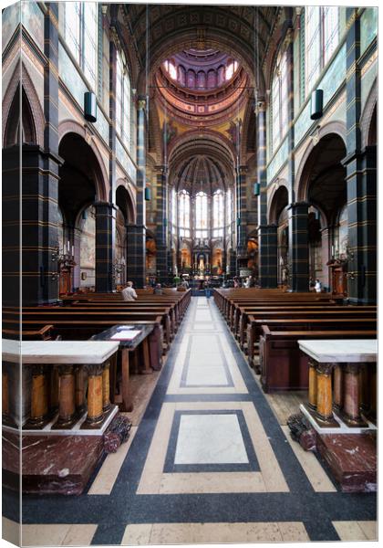 St Nicholas Church Nave in Amsterdam Canvas Print by Artur Bogacki