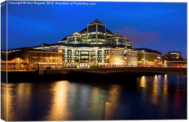 Dublin by Night Canvas Print by Artur Bogacki