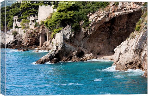 Adriatic Sea Cave in Croatia Canvas Print by Artur Bogacki