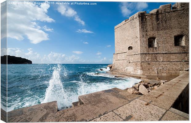 Dubrovnik Old City Walls Canvas Print by Artur Bogacki