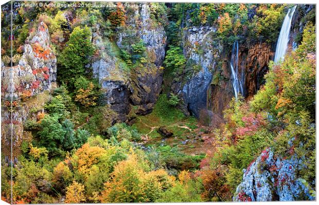 Mountain Valley in Autumn Canvas Print by Artur Bogacki