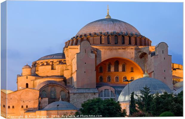 Hagia Sophia at Dusk Canvas Print by Artur Bogacki