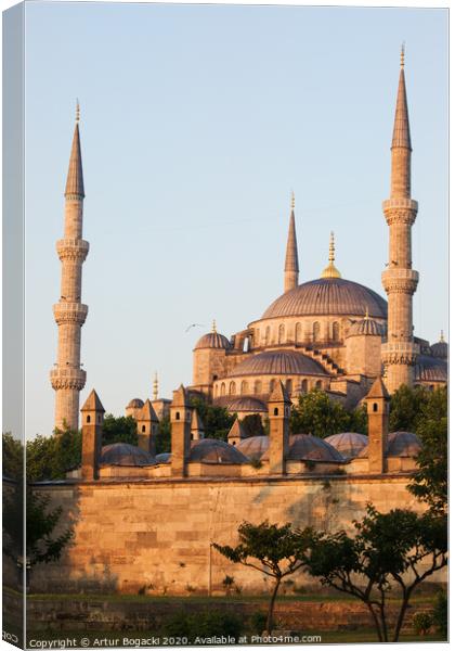 Blue Mosque in Istanbul at Sunrise Canvas Print by Artur Bogacki