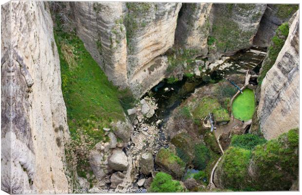 El Tajo River Gorge in Ronda Canvas Print by Artur Bogacki