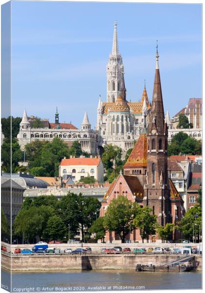 Churches of Budapest Canvas Print by Artur Bogacki