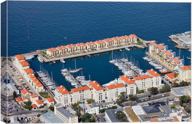 Marina in Gibraltar City Canvas Print by Artur Bogacki