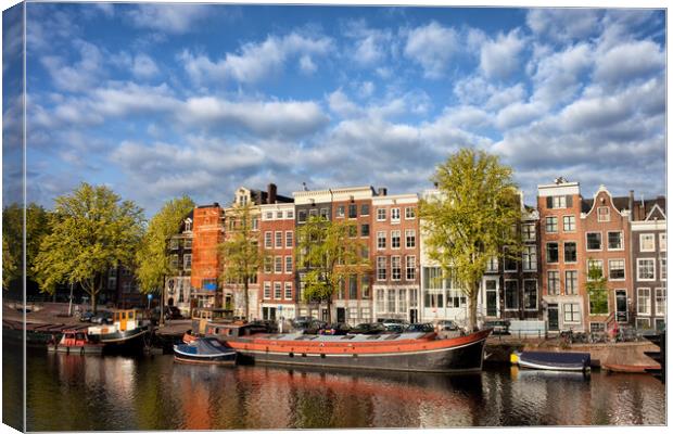 City of Amsterdam in Netherlands Canvas Print by Artur Bogacki