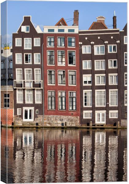 Row Houses in Amsterdam Canvas Print by Artur Bogacki