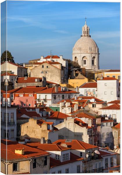 City of Lisbon in Portugal at Sunset Canvas Print by Artur Bogacki