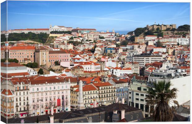 City of Lisbon Cityscape Canvas Print by Artur Bogacki