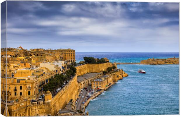 City of Valletta and Grand Harbour in Malta Canvas Print by Artur Bogacki