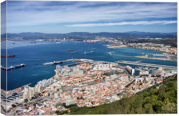 Gibraltar City and Bay Canvas Print by Artur Bogacki