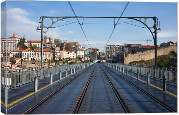 City of Porto from Dom Luis I Bridge Canvas Print by Artur Bogacki