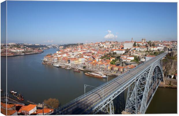 Porto Cityscape in Portugal Canvas Print by Artur Bogacki