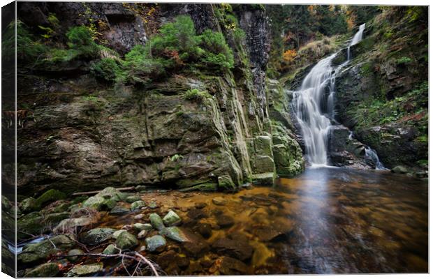 Kamienczyk Waterfall in Poland Canvas Print by Artur Bogacki