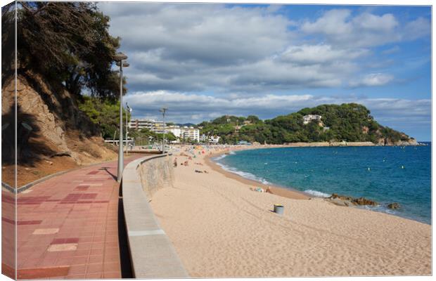 Fenals Beach in Lloret de Mar Canvas Print by Artur Bogacki