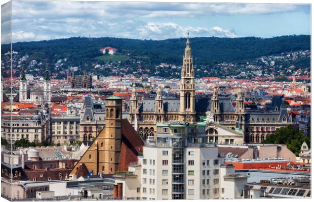 City of Vienna Cityscape Canvas Print by Artur Bogacki