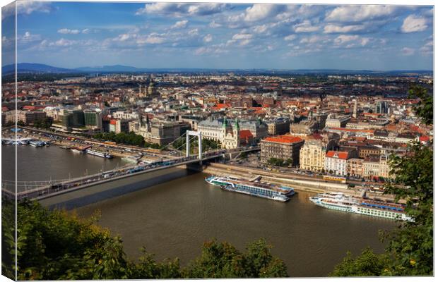 City Of Budapest From Above Canvas Print by Artur Bogacki