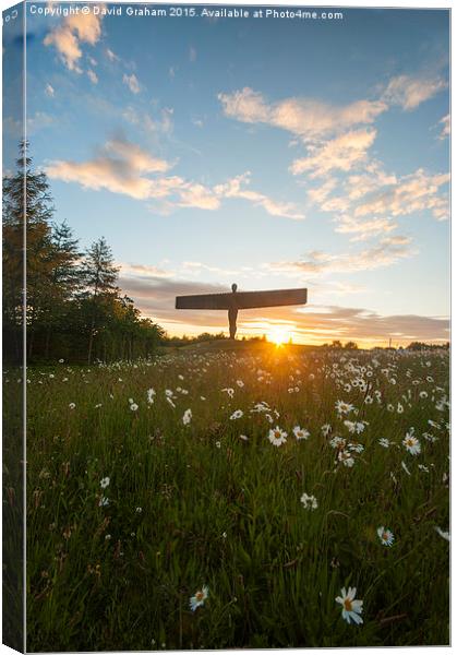 The Angel of the North at Sunset Canvas Print by David Graham