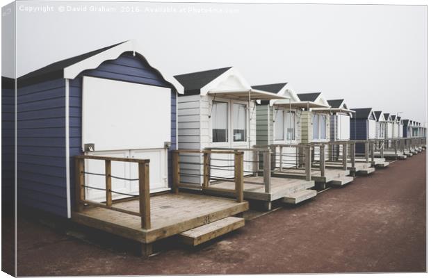 Beach huts - St Annes Beach Blackpool Canvas Print by David Graham