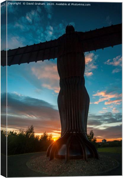 Angel of the North at sunset Canvas Print by David Graham