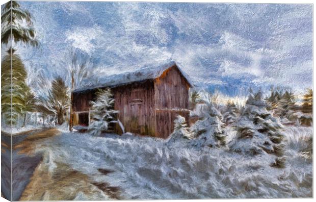 Winter Scene Canvas Print by Sarah Ball