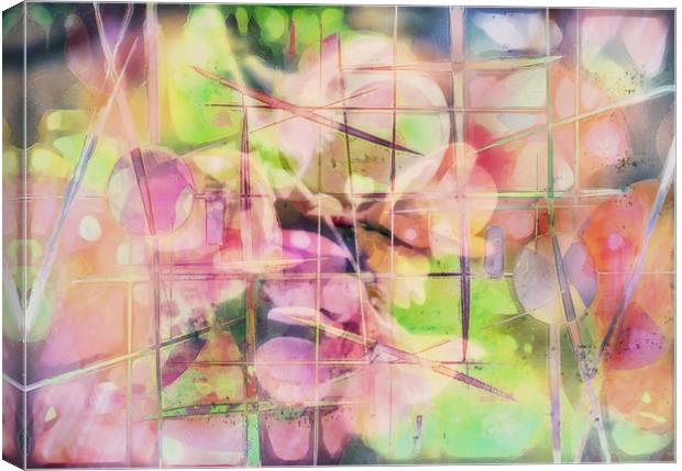 Digital Flowered Art Canvas Print by Sarah Ball